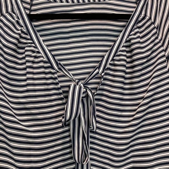 Loft- Blue and white blouse 
Large - Picture 7 of 9